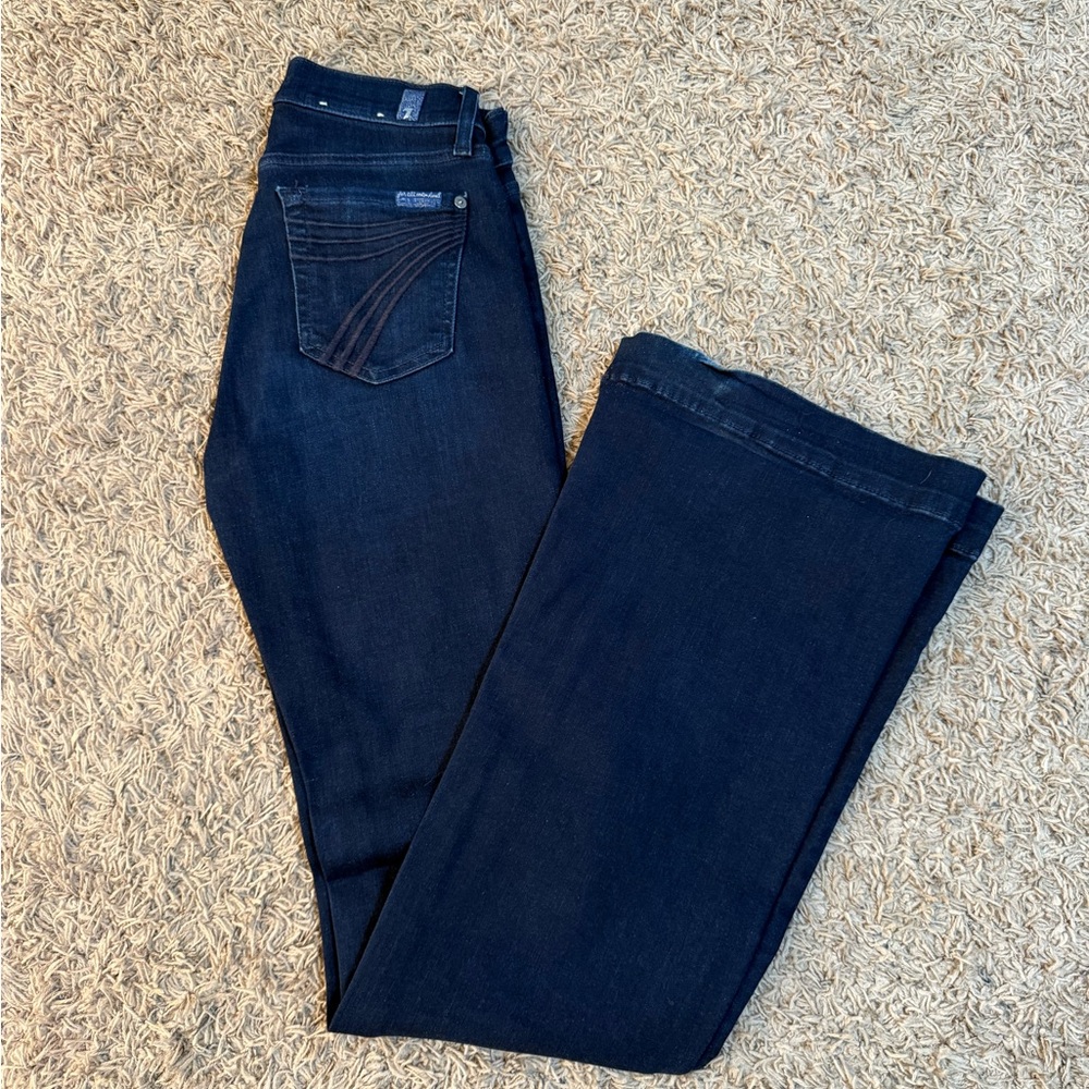 7 For All Mankind Dark Indigo Women's Dojo Jeans LIKE NEW